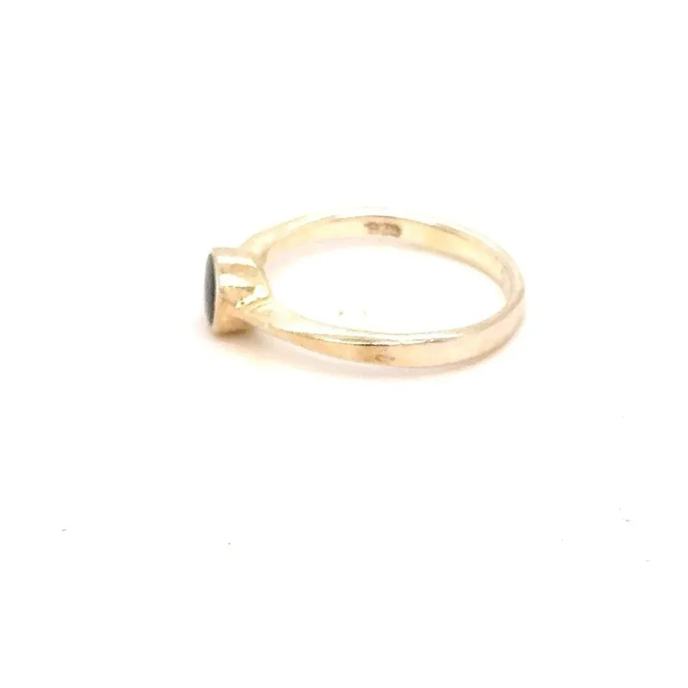 Petite‎ Black Onyx Silver 925 Ring